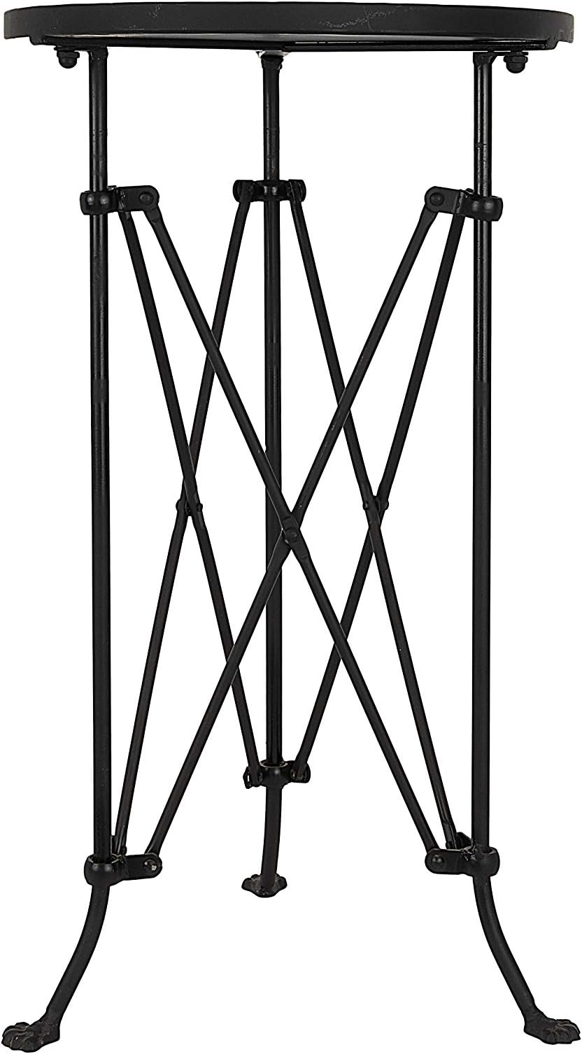 Creative Co-op EC0113 Round Metal Accent Table, 25", Black