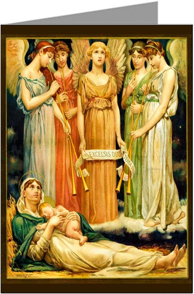 Vintage Original Prangs Holidays Christmas Cards, Madonna,Child and Angels