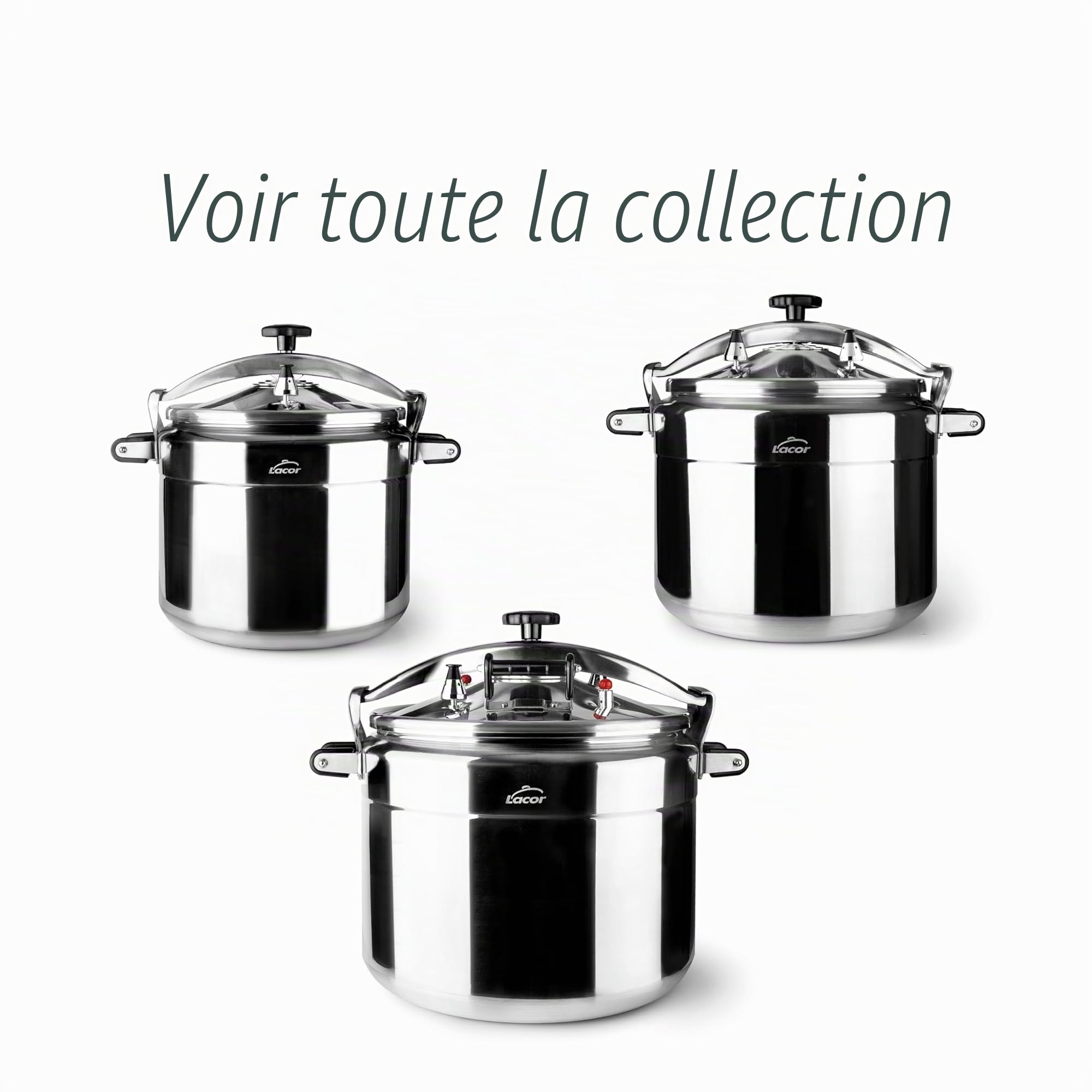 LACOR - 20522 - Autocuiseur rapide PRO, Classic, Aluminium, Professional, Sécurité maximale, 22 L, Ø 34 cm