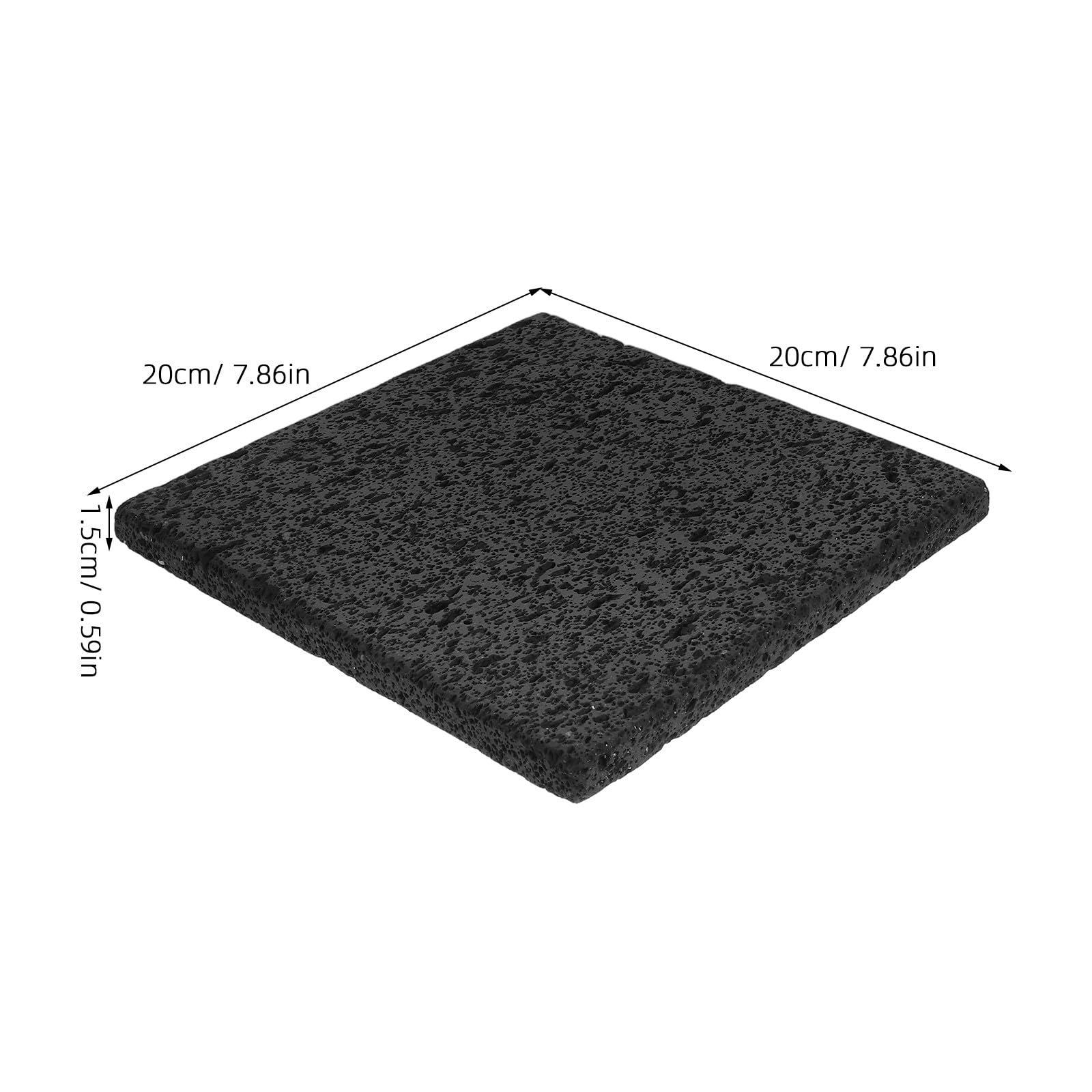 HEMOTON Azulejo de Piedra Rectangular para Cocinar Carne y Mariscos, Resistente a Altas Temperaturas Distribución Uniforme de Calor para Preparación Saludable