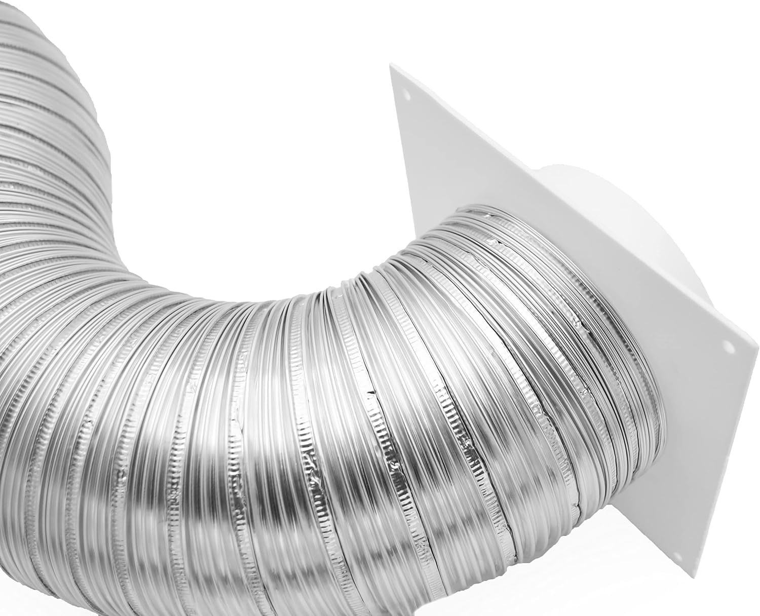 H&C VENT 100mm Codo De 90 Grados Para Ventilación │ Tubo Aire Acondicionado PVC │ Para Tubería Flexible O Sólido │ Conector De Manguera │ Extractor De Baño Cocina Tubo Rejilla Secadora