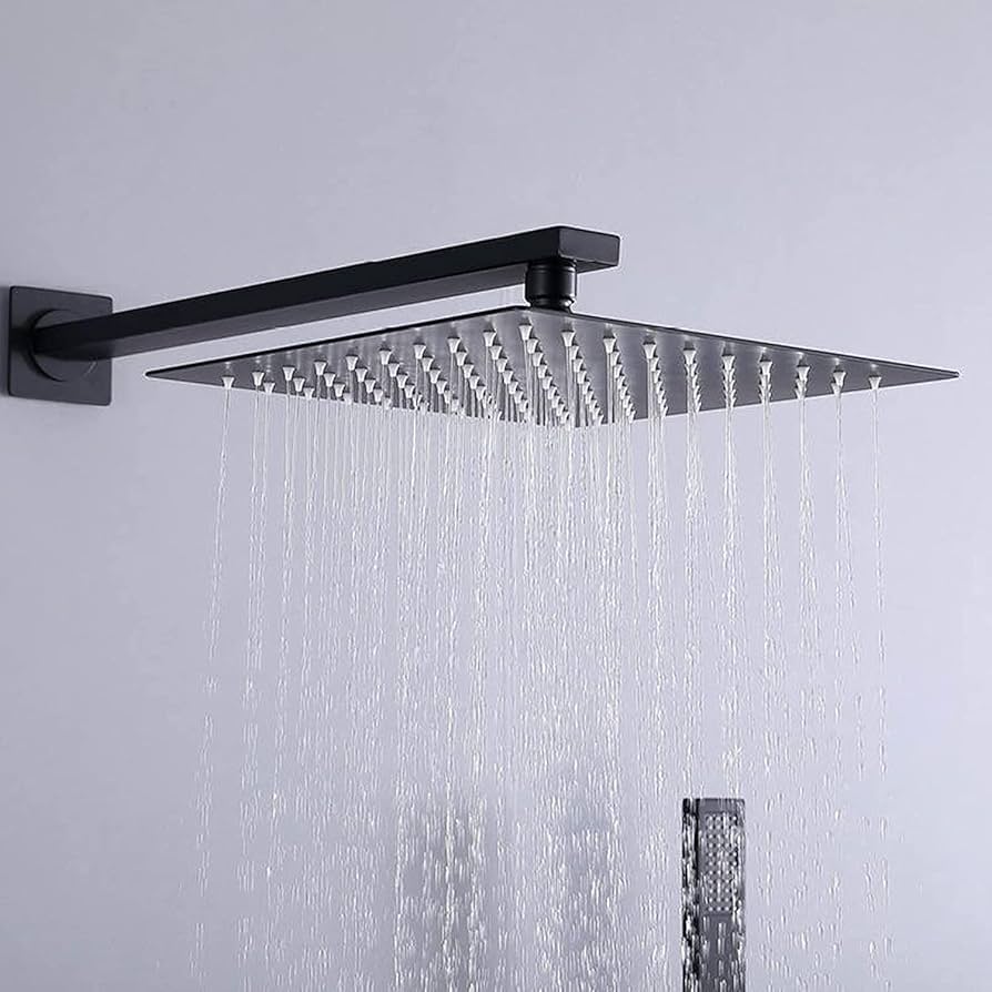HWSY Ksunun Wall Mounted Rainfall Shower System, Shower Faucet Set