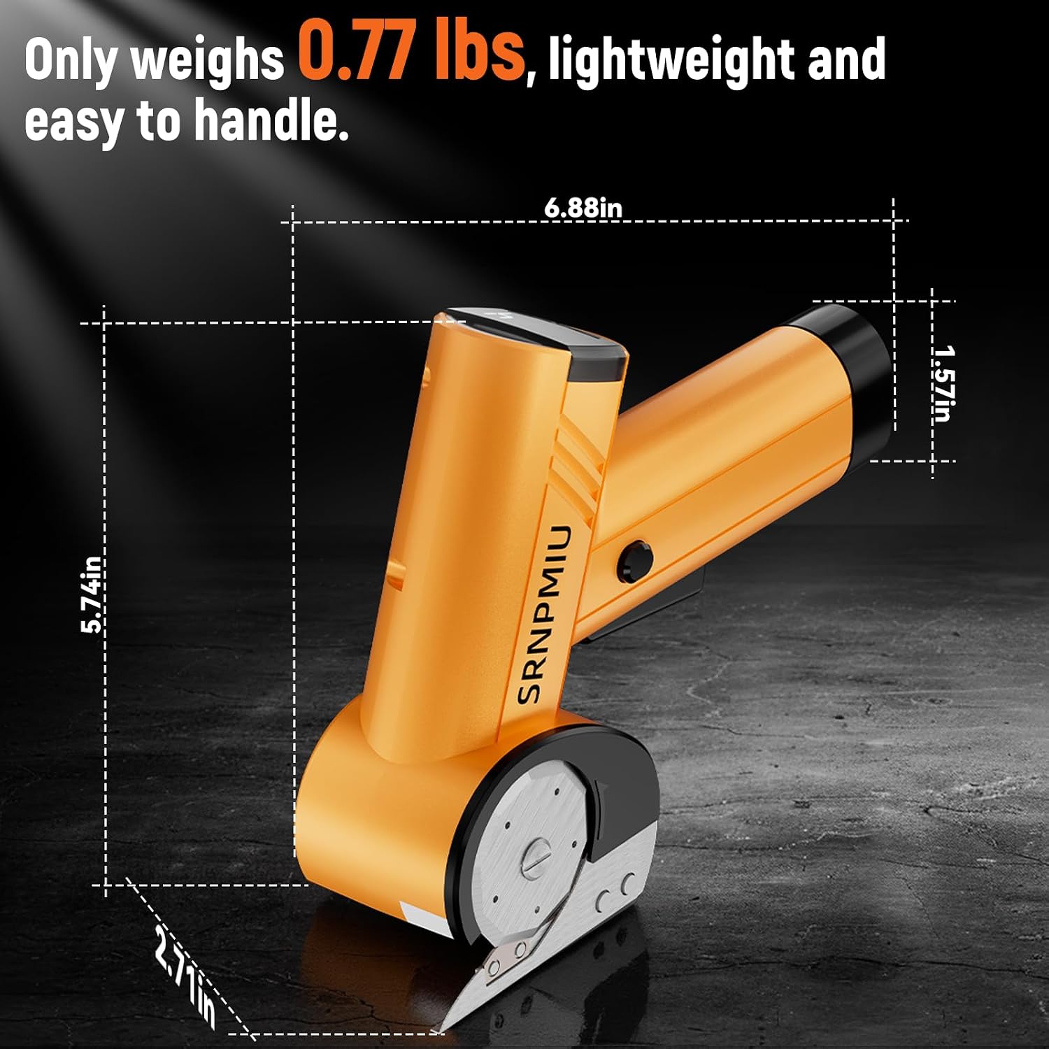 Electric Cardboard Box Cutter, Rechargeable Cordless Electric Scissors with LED Display, 2 Blade, Safety Lock and LED Light, Suitable for Thin Cardboard Carton Carpet Leather Fabric and Paper