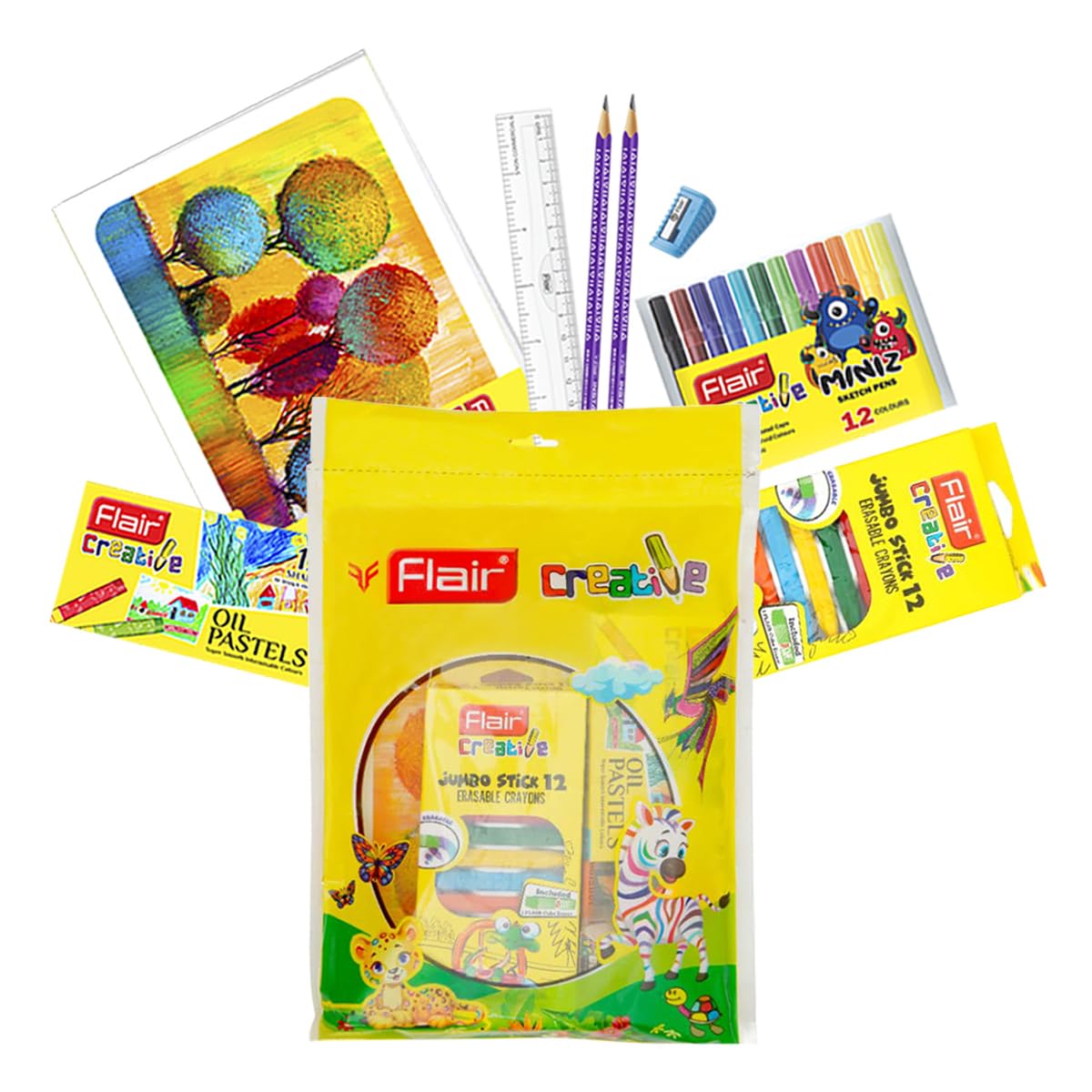 Flair Creative Series Coloring Smart Kit | Combination Smart Kit For Your Creative Need | Non-Toxic & Safe for Childrens | Kids Coloring Set | Stationery Kit Ideal For Gifting | Set Of 1 Kit Set (B0BKLJ5GJJ) Amazon Price History, Amazon Price Tracker