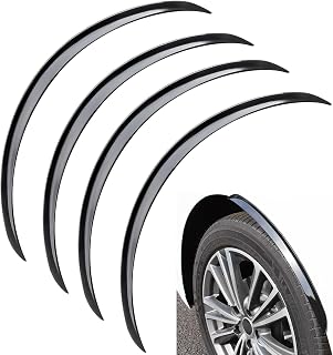 AUTOXBERT 4 unidades de extensores de guardabarros universales para rueda de coche, para rueda de coche, color negro, 73 cm
