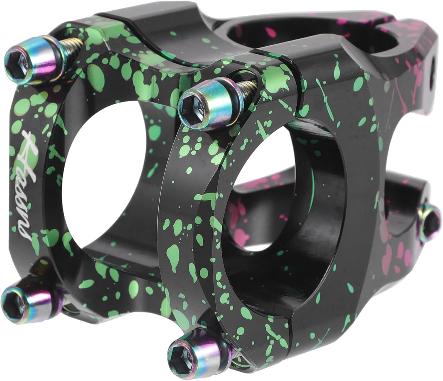 Bike Stem/Short Handlebar Adjustable Stem/for Mountain Bike Durable Aluminum Alloy 35mm Stem Length/ 1Pcs Green Pink