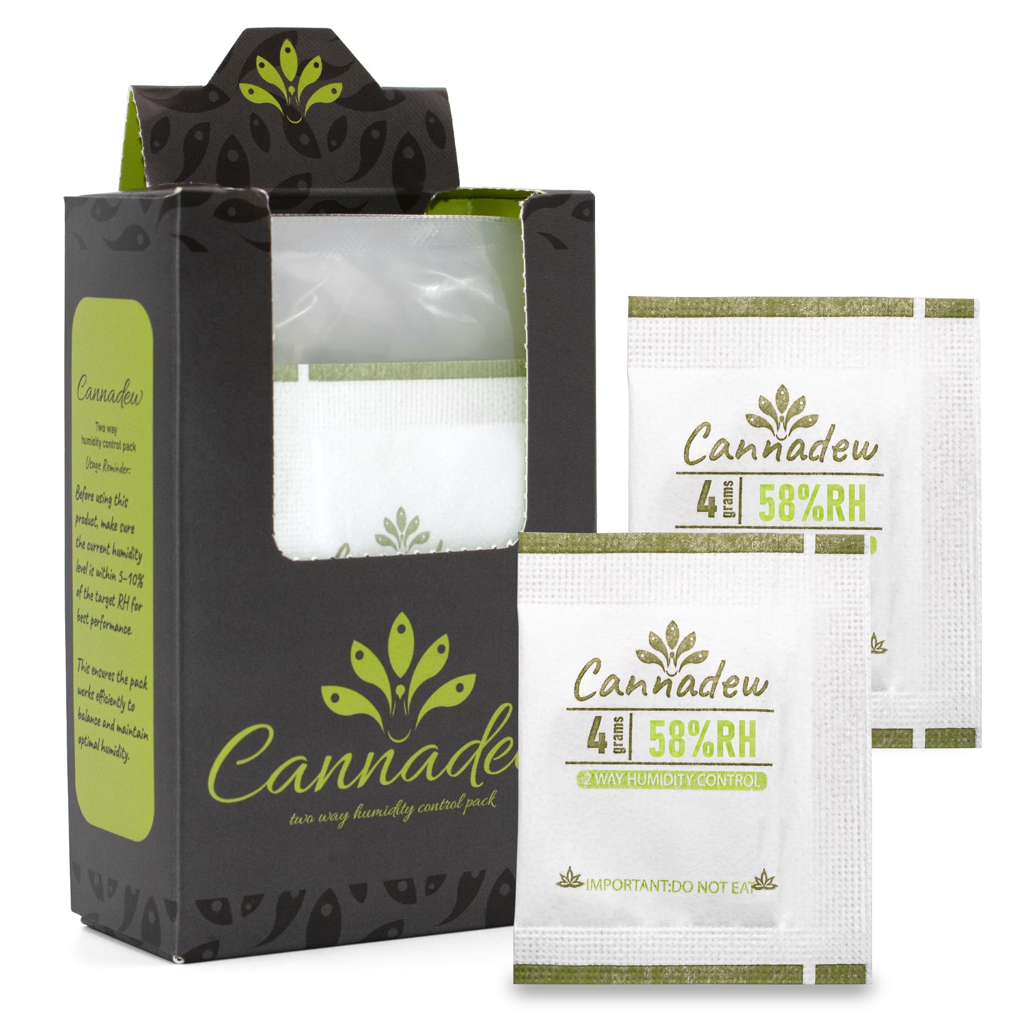 58% RH 4Gram (15 Pack) Two-Way Humidity Control Packets– Humidity Packs & Humidity Absorber for Storage, Hydration Packets in Resealable Bag