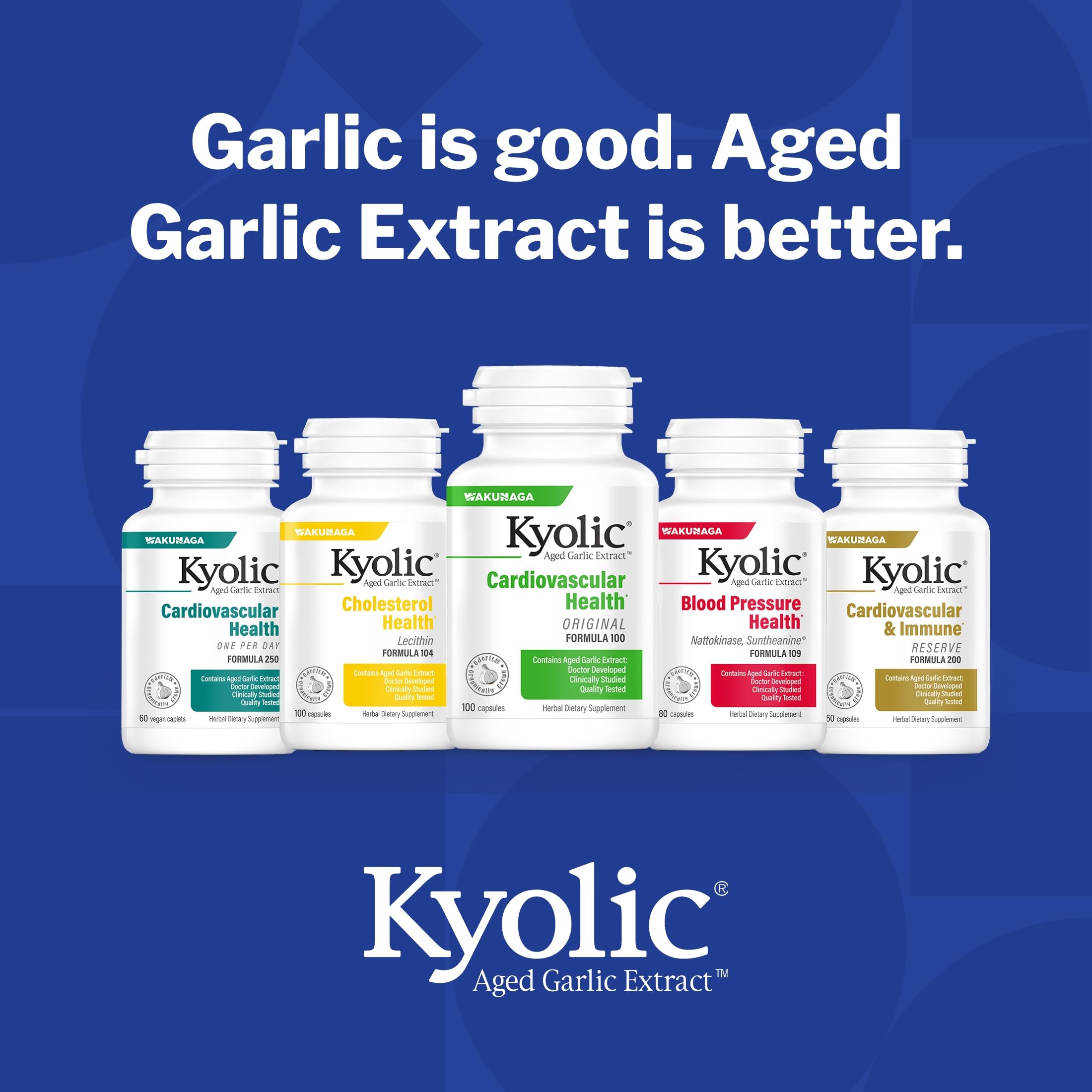 Kyolic Aged Garlic Extract Cholesterol Health* Formula 104, 100 Capsules — Amazon image 8