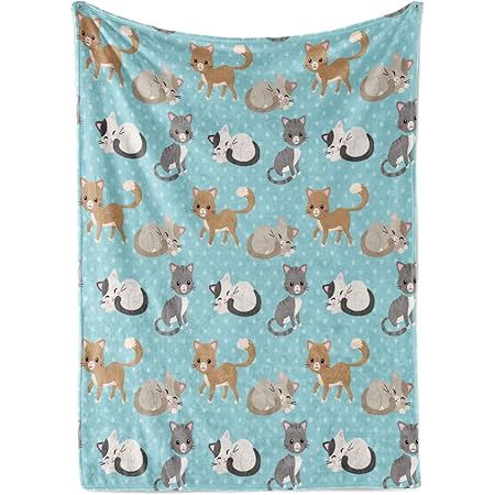blanket with cat design