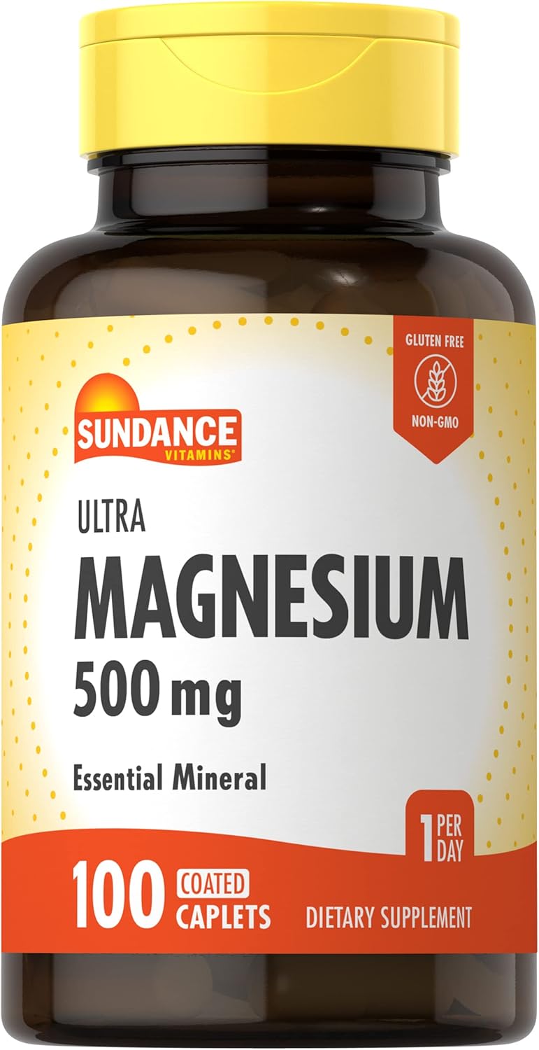 Sundance Magnesium Supplement | 500mg | Oxide | 100 Coated Caplets | Vegetarian, Non-GMO and Gluten Free Sundance Magnesium Supplement | 500mg | Oxide | 100 Coated Caplets | Vegetarian, Non-GMO and Gluten Free
