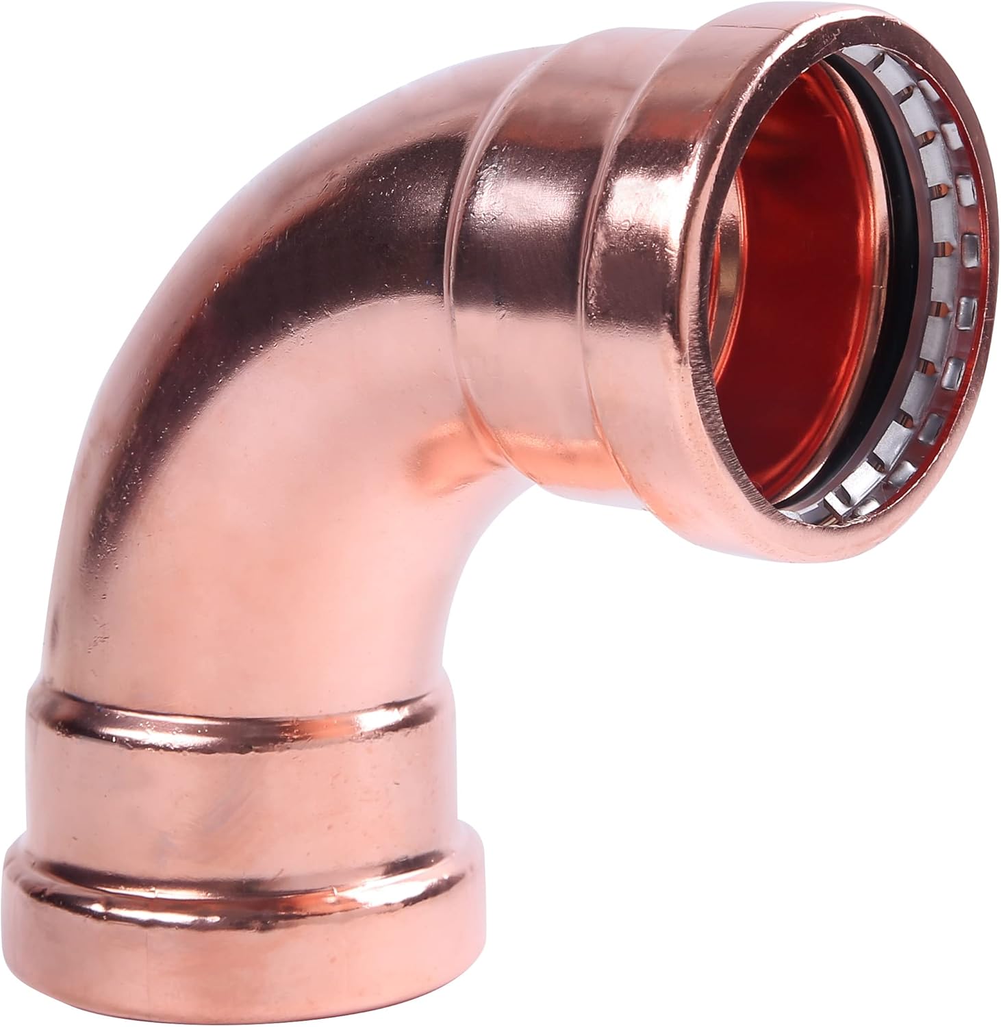 EZFLUID Plumbing 3" Press x Press LF Press Copper 90 Degree Elbow Pressure Propress Press