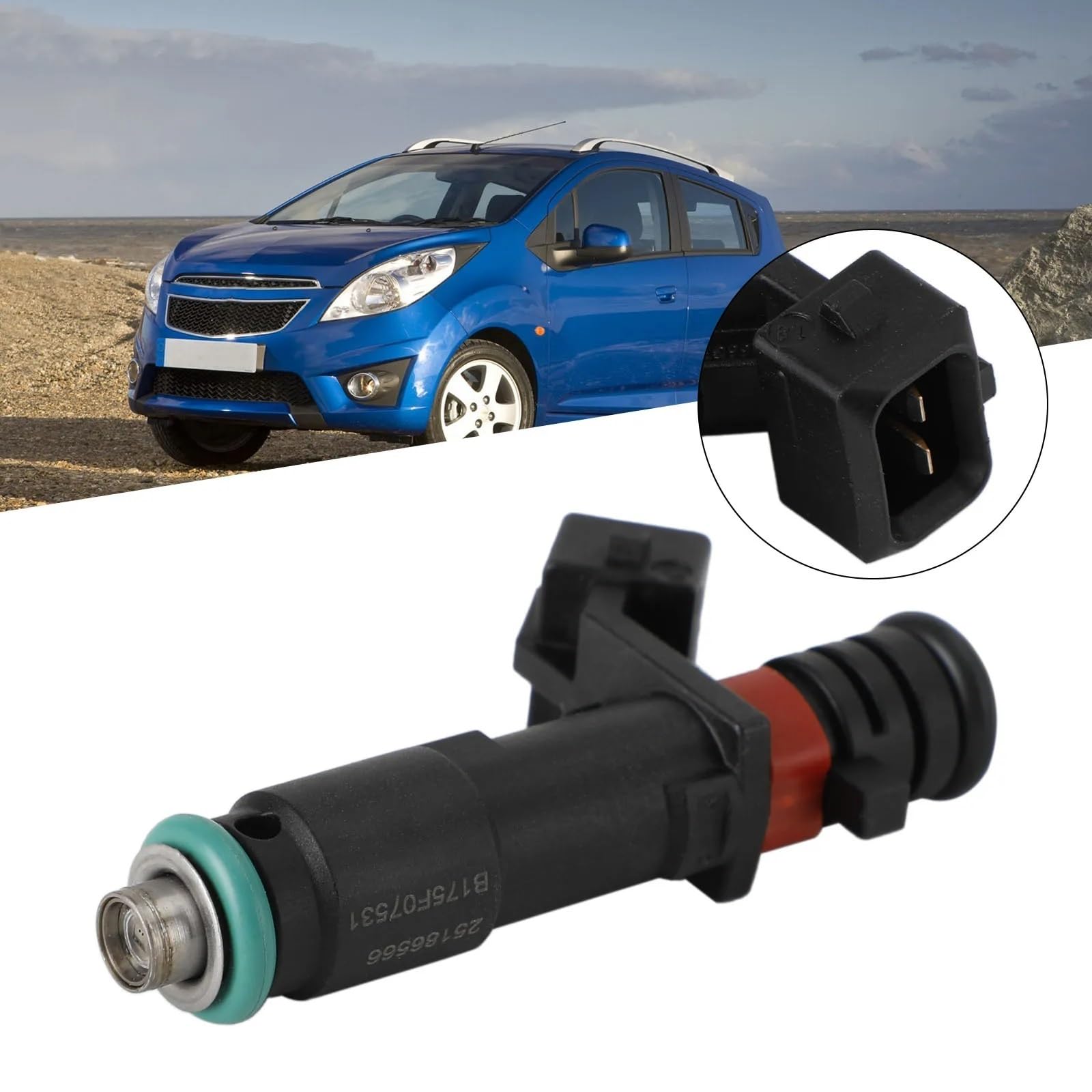 Wtryskiwacz paliwa samochodowego 1 sztuka wtryskiwacz paliwa 96800843 dla Chevrolet Spark 2011-2015 1.2L L4 INJ675 akcesoria samochodowe części zamienne