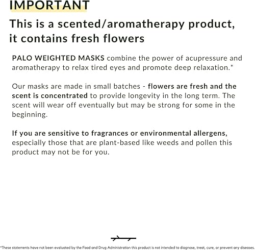 Miniatura 6 de PALO Máscara facial pesada para ojos, estimulación de presión profunda para ayudar con alivio del dolor, migraña y bloques de sueño, relleno ligero