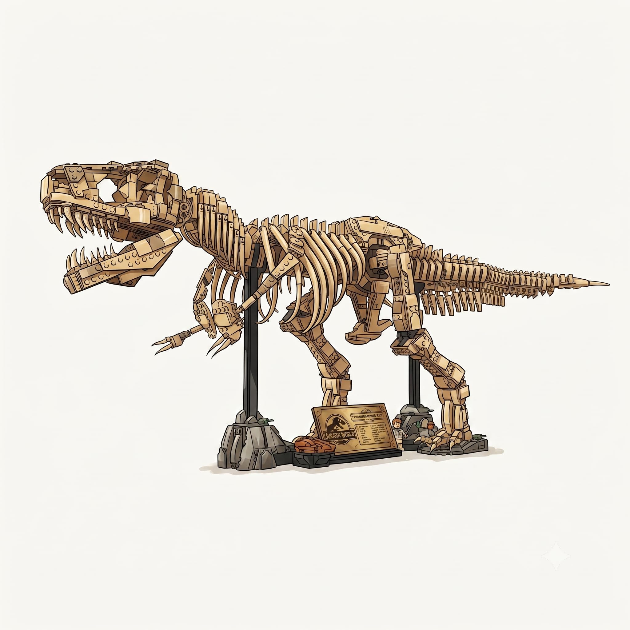 Amazon.co.jp: zmart MOC ティラノサウルス・レックス 化石 骨格模型