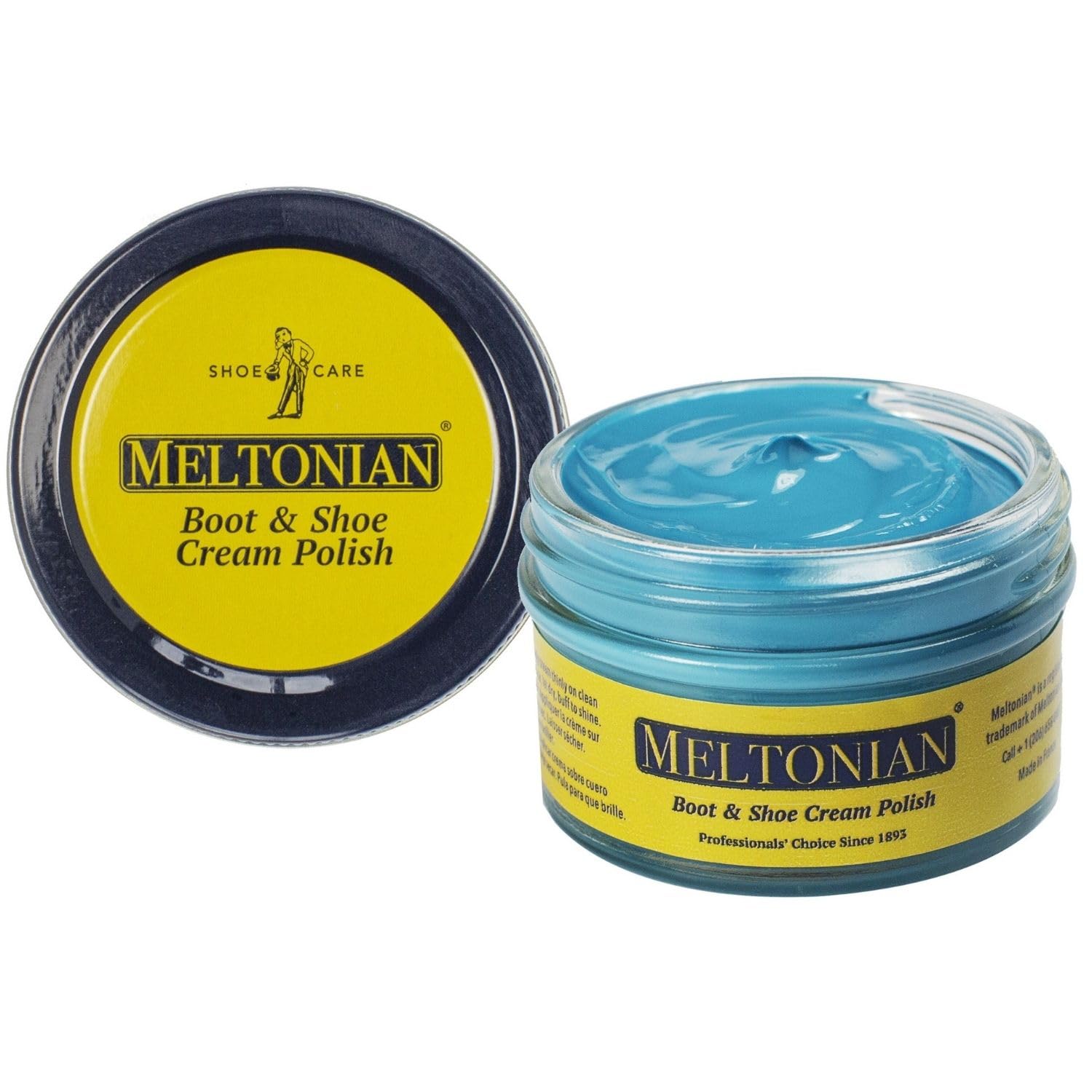 Meltonian Pulidor de zapatos crema, esmalte de botas, esmalte de zapatos de cuero a base de aceite con cera de abejas, restaura y protege, más de 60 colores