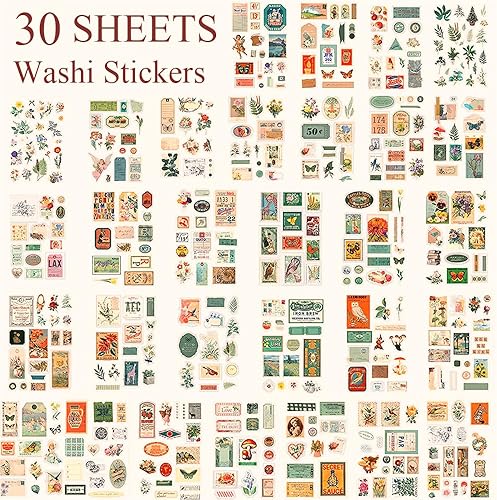 Miniatura 2 de Dwpetzo 4 rollos de calcomanías de PET para diario, cinta de acuarela para álbumes de recortes con calcomanías de citas, kit de álbumes de recortes,