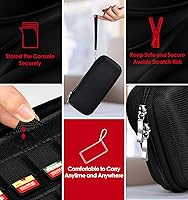 Vista 6 de ivoler Funda de transporte para Nintendo Switch y nuevo modelo Switch OLED 2021 bolsa rígida portátil de transporte para accesorios de Switch