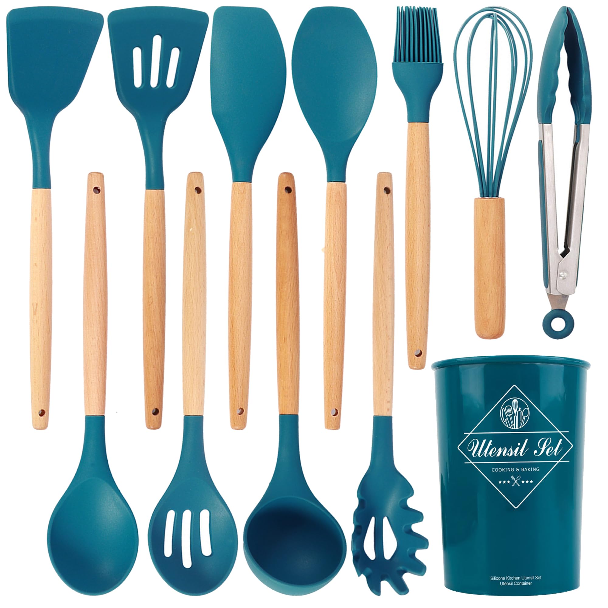 Keidason Kitchen Cooking Utensils Set, 12-piece Kitchen Cookware Non-stick Cookware Is Heat-resistant, BPA-free, Cooking Tools, Stirring Kitchen Tool