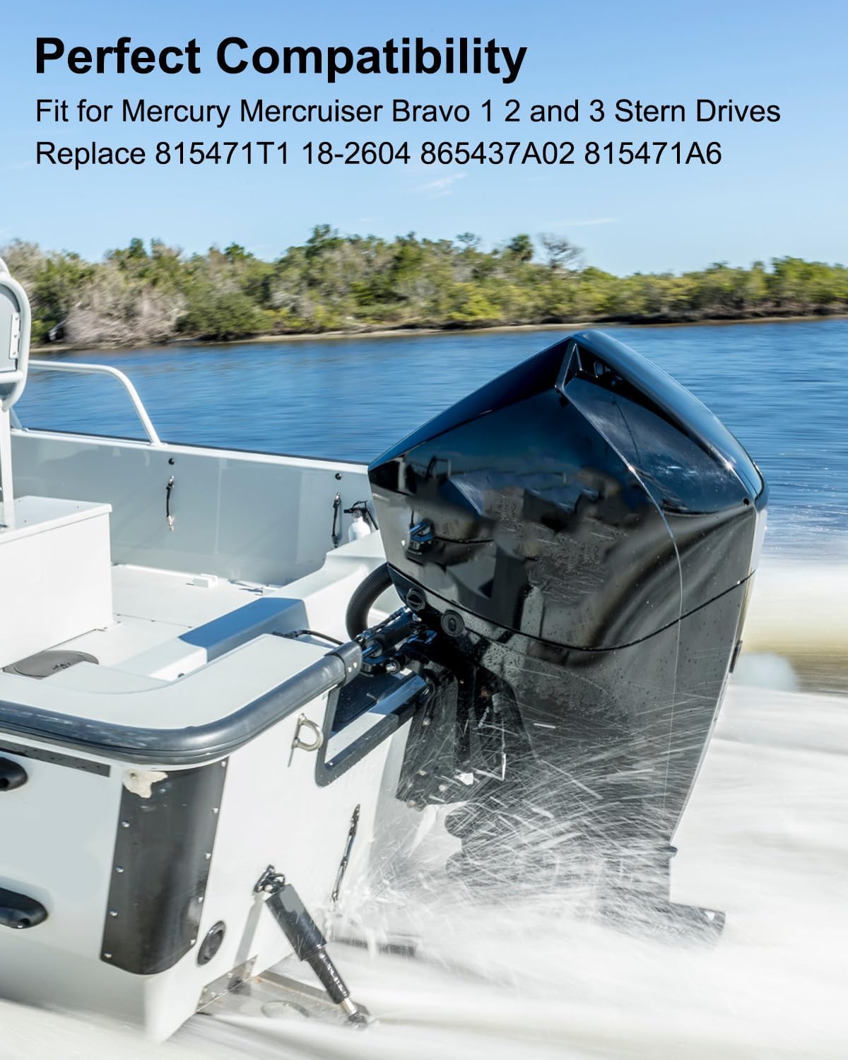 815471T1 865437A02 Marine Lower Shift Cable Kit Compatible with Mercury Mercruiser Bravo Stern Drives Replace 18-2604 815471A6