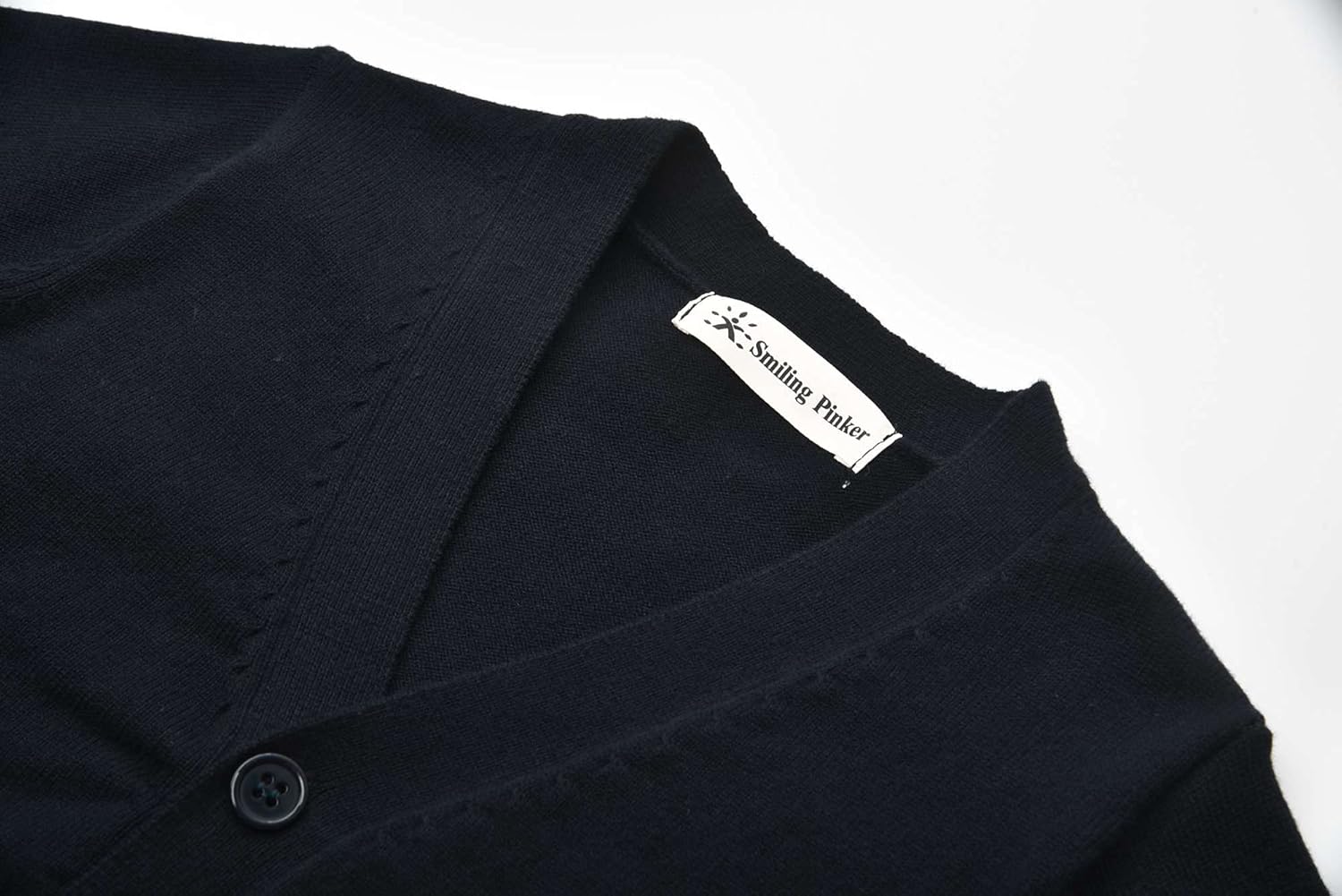 SMINLING Pinker Boys School Uniform Cardigan Sweater V-Neck Soft Cotton Clothing - Image 3