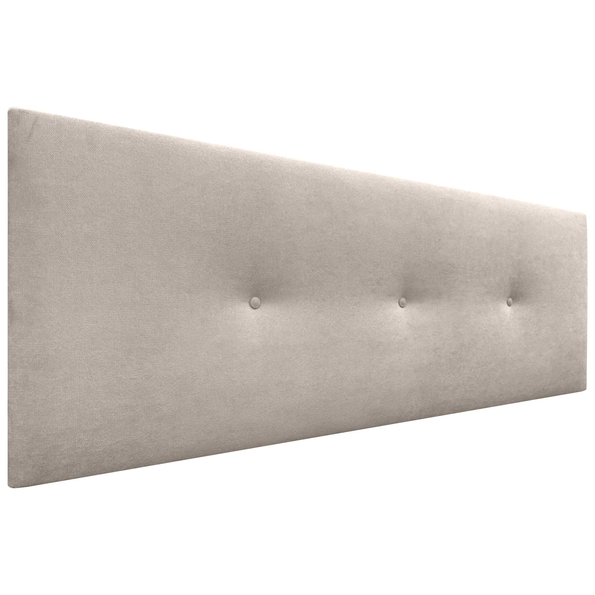 DHOME Cabecero de Polipiel o Tela Acualine Liso con Botones Tapizado de Alta Gama Cabezal Lujo Cama Dormitorio Moderno Acolchado (Tela Beige, 135x50cm (Camas 120/135/140))