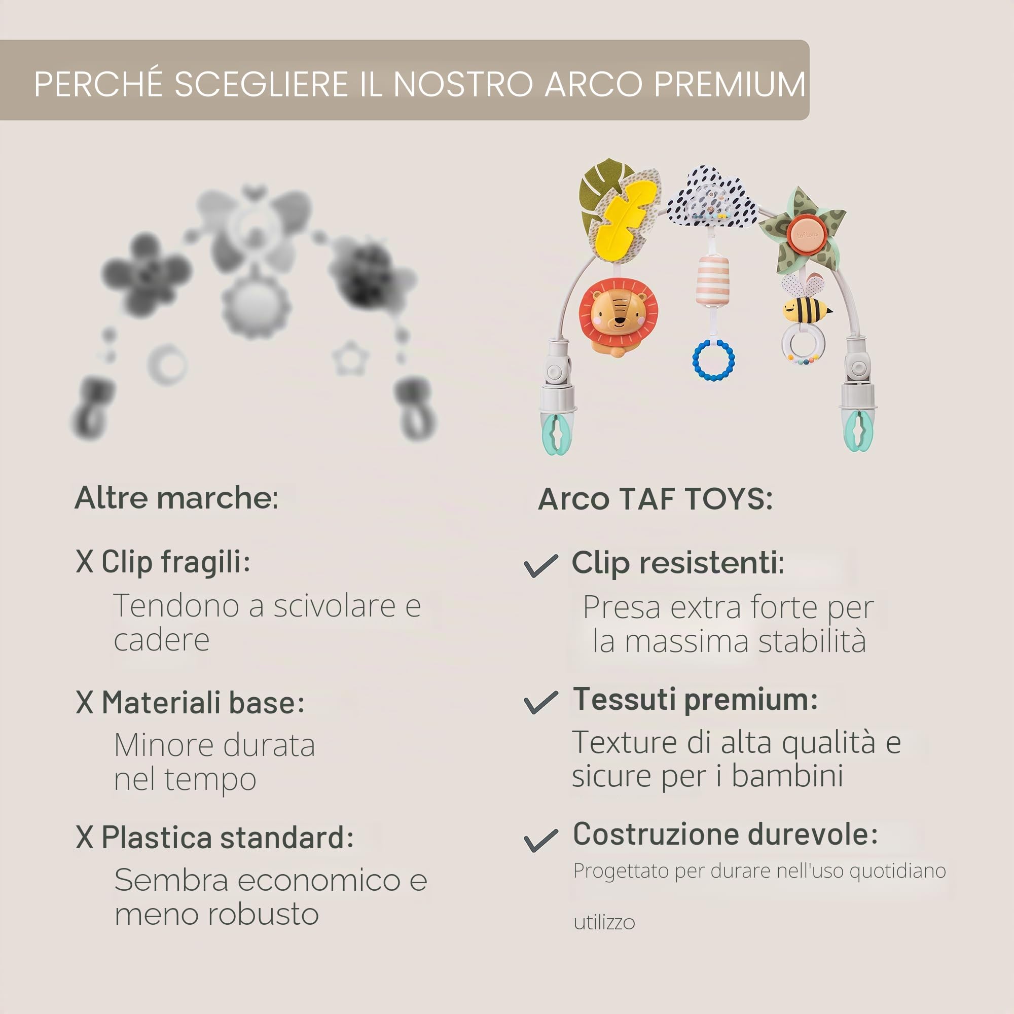 TAF TOYS 12795 - Arco per passeggino Savana