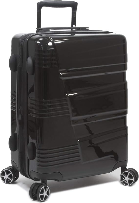 Dejuno Lumos New Generation Hardside 3-Piece Expandable Spinner Luggage Set, Black,1909DJ-BLACK