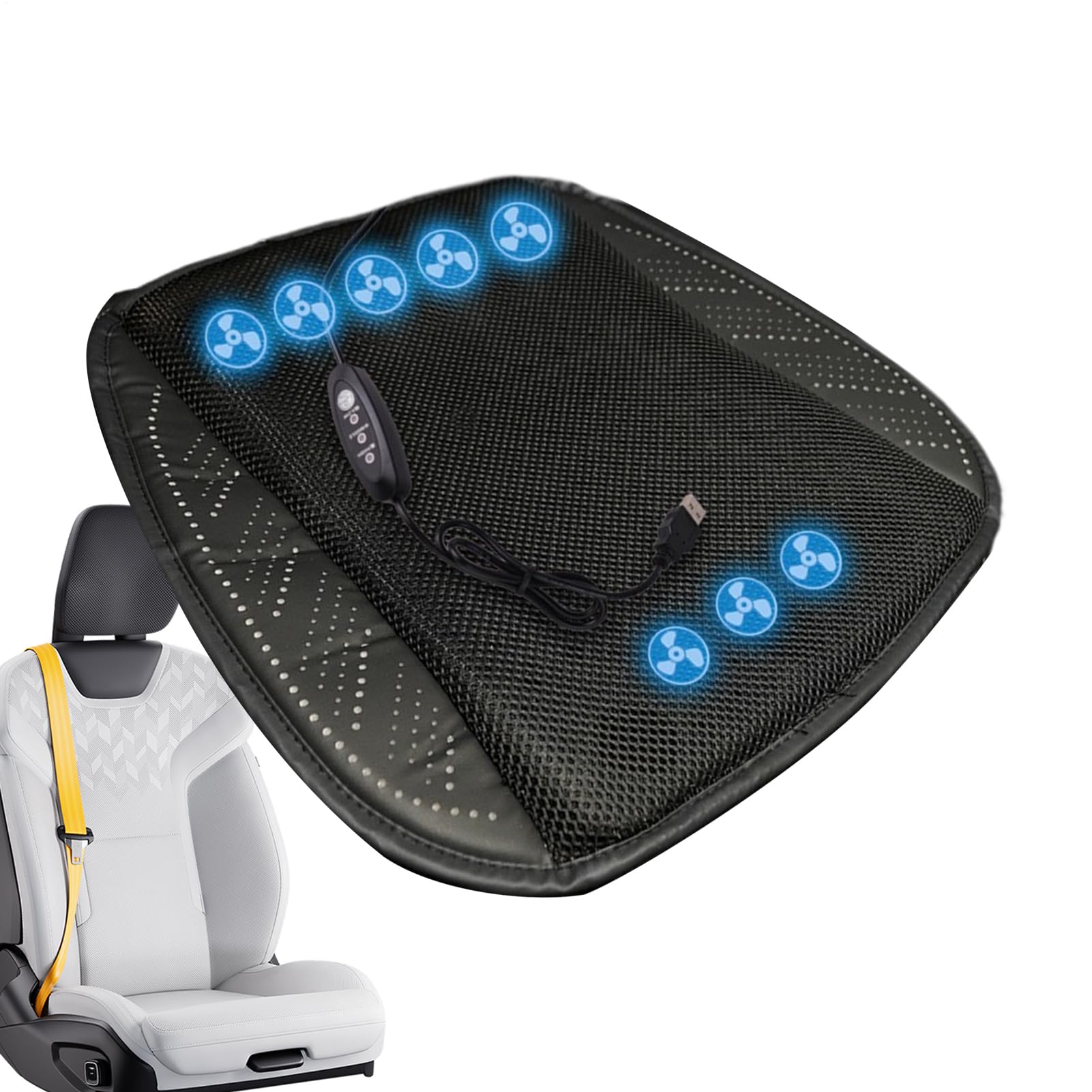 Cuscino Per Auto Multifunzionale Ergonomico Traspirante Portatile | Seduta Da Guida Con Ventola Di Raffreddamento Guida, Viaggio, Casa, Camion, Automobilistico, Ambiente di Lavoro