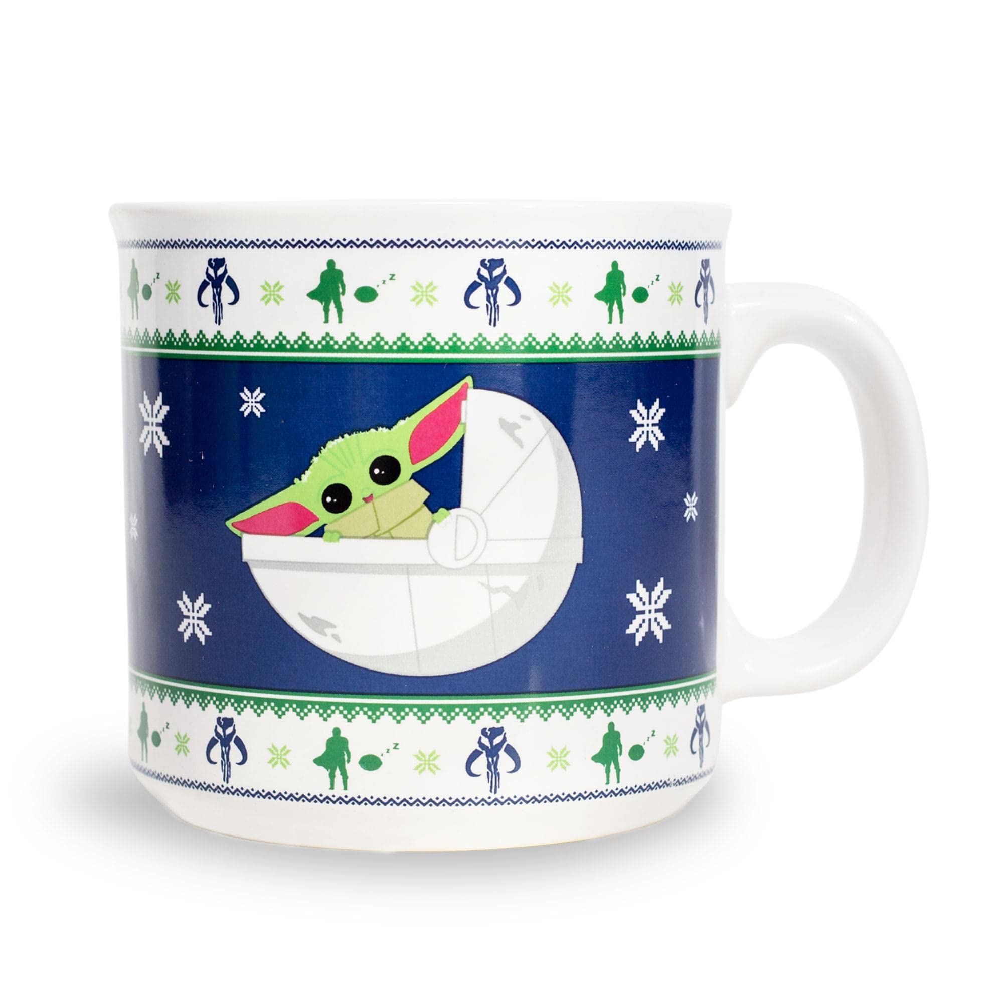 Star Wars: The Mandalorian Grogu świąteczny sweter ceramiczny kubek kempingowy | 567.0 g