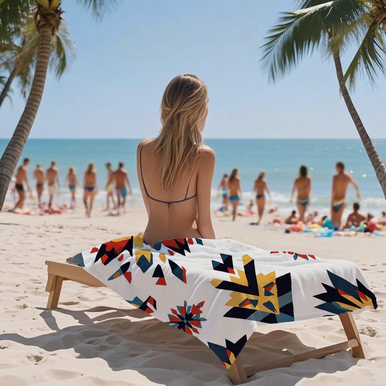 Ręcznik plażowy Turcja ręcznik plażowy z mikrofibry 100 x 200 cm ręcznik na siłownię Geometryczny mata plażowa kompaktowy, odporny na piasek, szybkoschnący, ultra chłonny, ręczniki na siłownię do