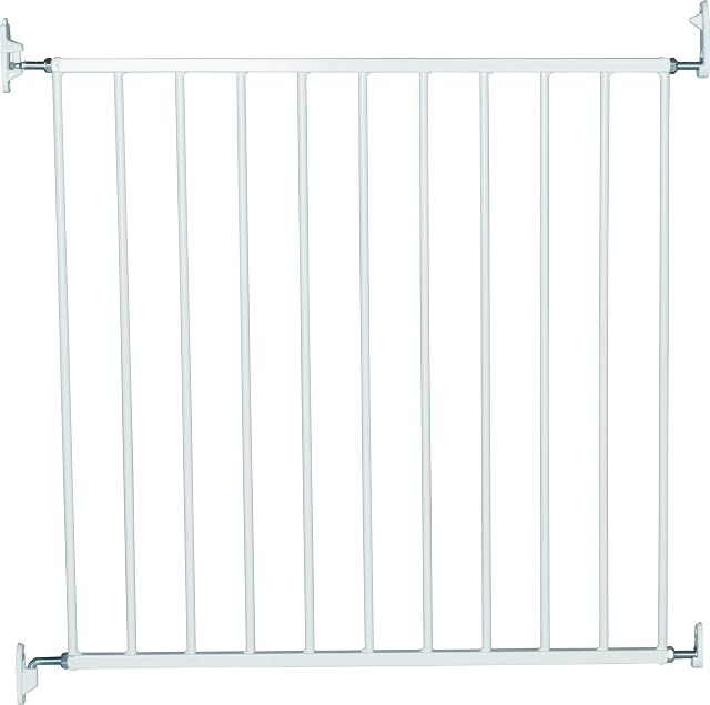 BabyDan Aarhus Basic Metal Safety Stair Baby Gate 72cm - 78.5cm. White. Made in Denmark.
