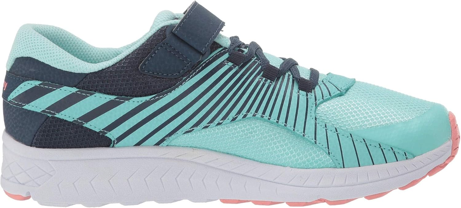  | Saucony Girl's Velocer A/C (Little Kid/Big Kid) Navy/Turquoise 5.5 Big Kid W | Sneakers