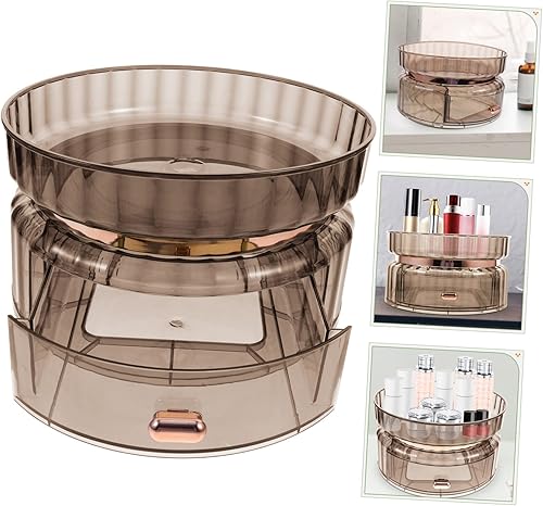 Miniatura 6 de Ciieeo Bandeja de almacenamiento giratoria, contenedor transparente, caja organizadora transparente, organizador de brillo de labios, soporte