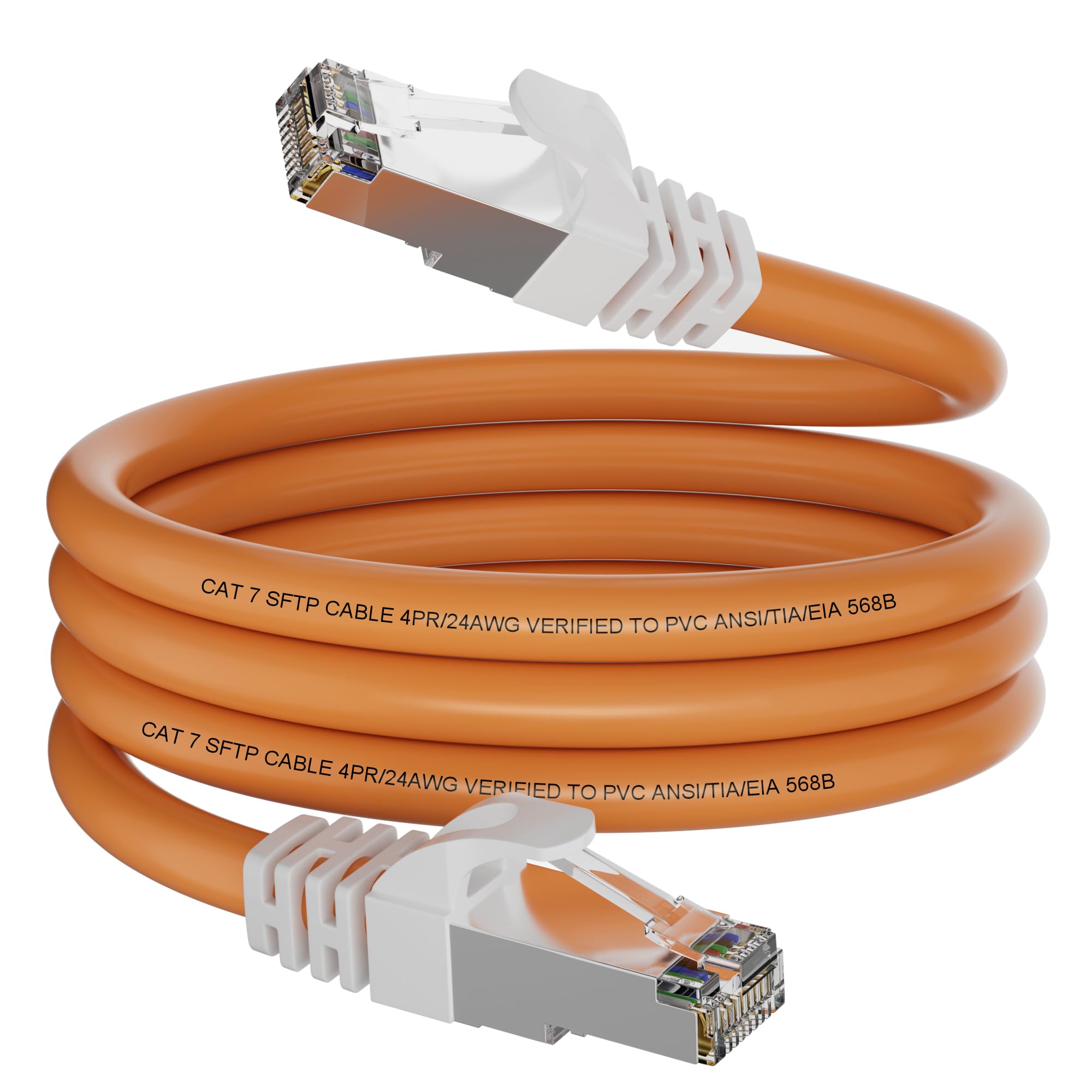 Soibke LAN Kabel 2 Meter, Netzwerkkabel Cat 7 Ethernetkabel 2m Schirmung Wlan Kabel, Hochgeschwindigkeit 10000Mbit/s 600MHz Gigabit Internetkabel S/FTP Patchkabel für Router Modem