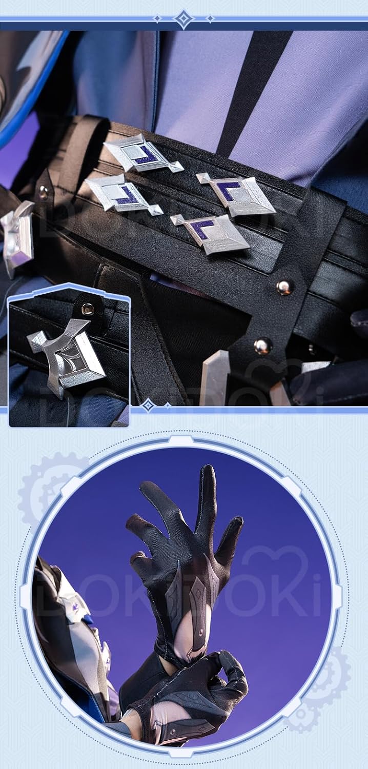 KIRA KIRA Flins Cosplay Costume Doki-N Fluorescent Props Genshin Flins Halloween Costume Song of the Welkin Moon