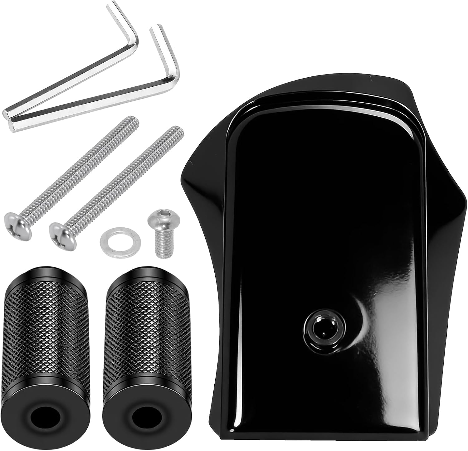 Brake Pedal Foot Pegs Pad Cover with 2 PCS Shifter Pegs for Harley Davidson Softail Heritage Springer Fat Boy Deluxe FLSTN Road King FLHR Road Glide FLTR