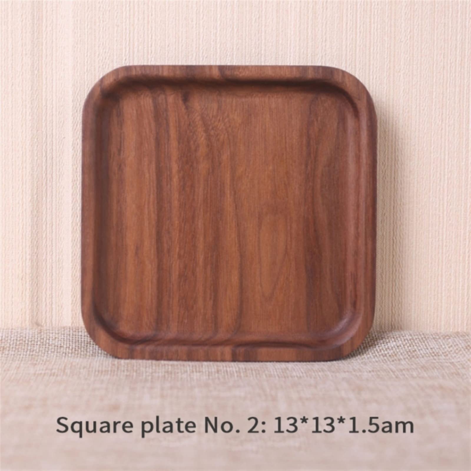 Élégant plateau à soucoupe en bambou - Plateau de service élégant en bois pour la maison, les balcons, les fruits, le rangement et la décoration polyvalente pour toutes les occasions - Design