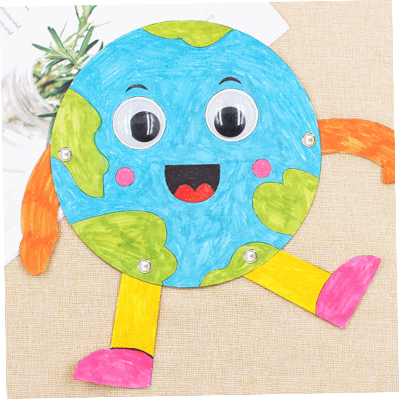 Housoutil Alloy Paper Fasteners 50 Pcs Mini Brads Easy Apply Remove for Crafts Random