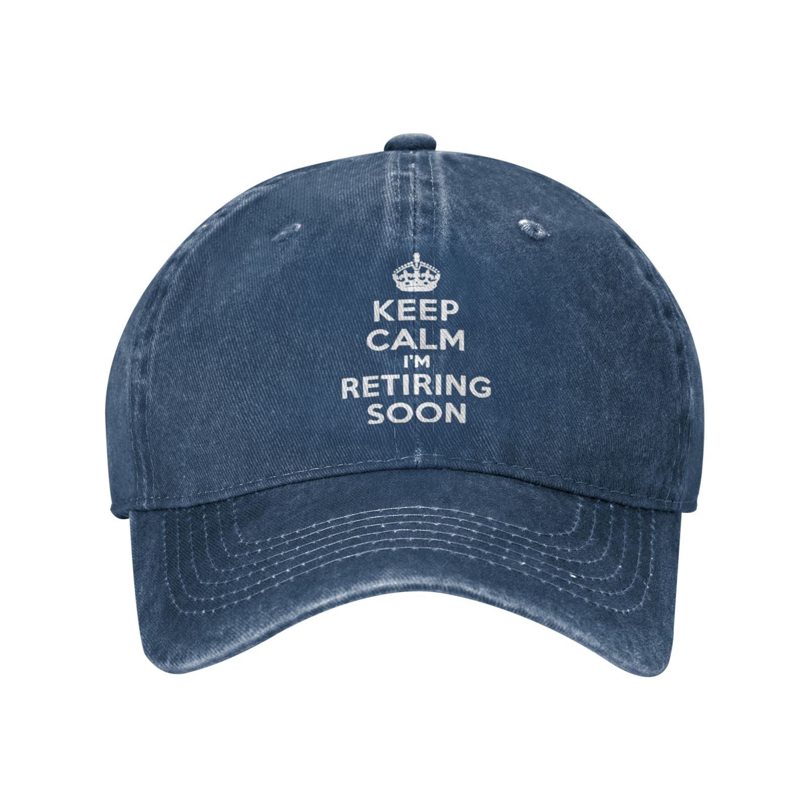 Keep Calm I'm Retiring Soon Unisex Cowboy Hat Baseball Caps Adjustable Sports Golf Denim Casquette Cap Black