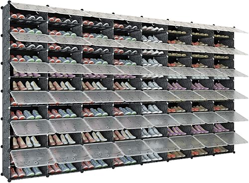 KOUSI Organizador portátil para zapatos, 192 pares, estante de torre, soporte de gabinete de almacenamiento expandible para tacones, botas,