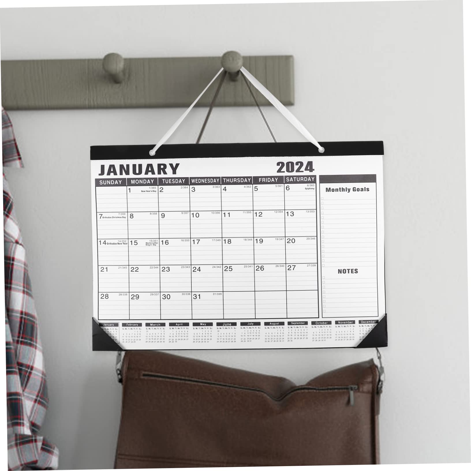 Tofficu 5stücke Wandkalender Großformatiger Monatskalender Mit Abreißlinie Praktischer Terminplaner Für Büro Zuhause Und Schule Zufälliges Muster Für Notizen Und Erinnerungen