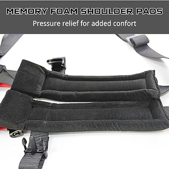 4 Point Harness with Ez-Buckle and Padding, 2 Inch Padding with Sternum Strap Fits all Side by Sides, UTV, 4x4, Go Cart, Buggy (Black)