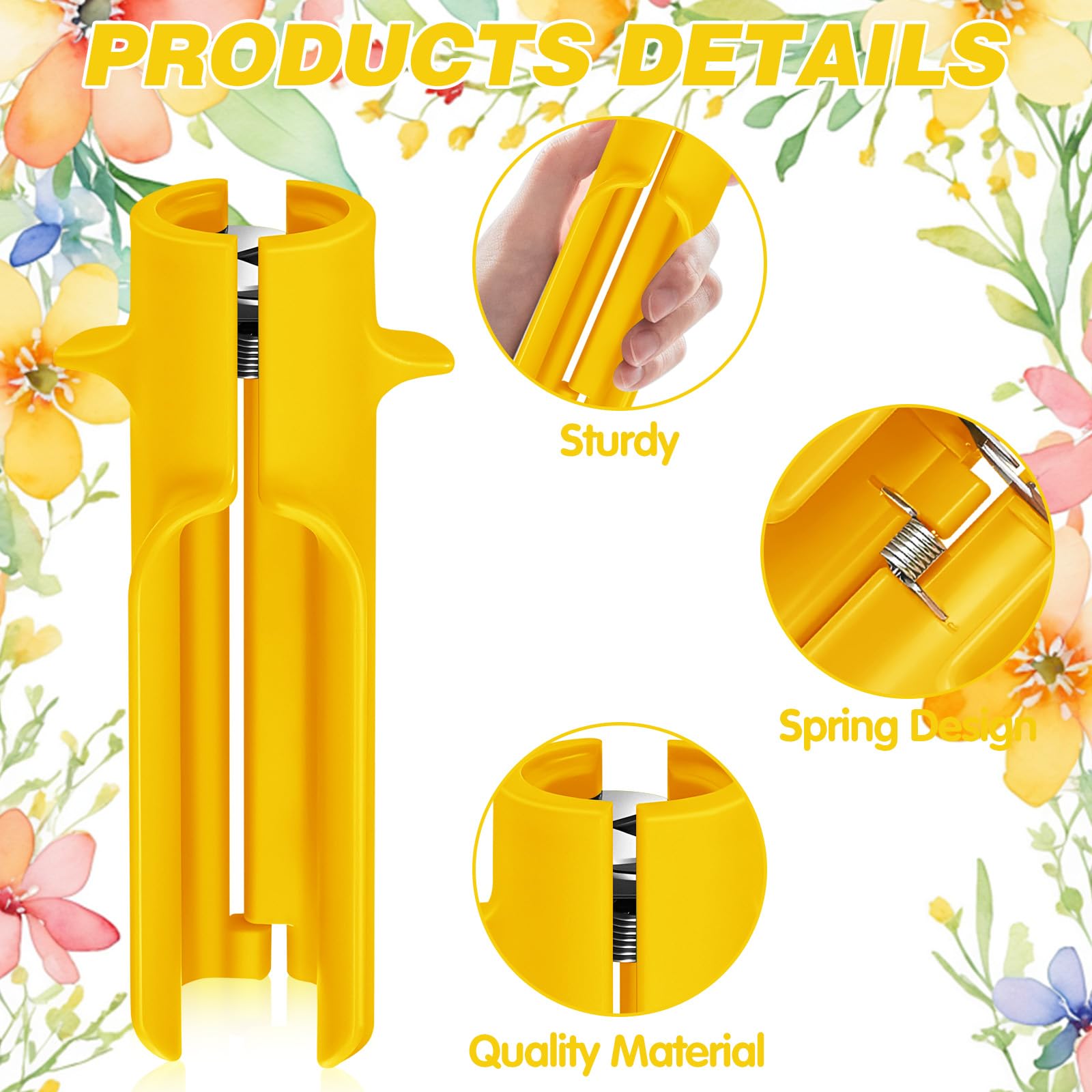 Rose Thorn Stripper Tool Flower Cleaner Cutter Thorn Remover Leaf Stripper Tool Yellow - Image 3