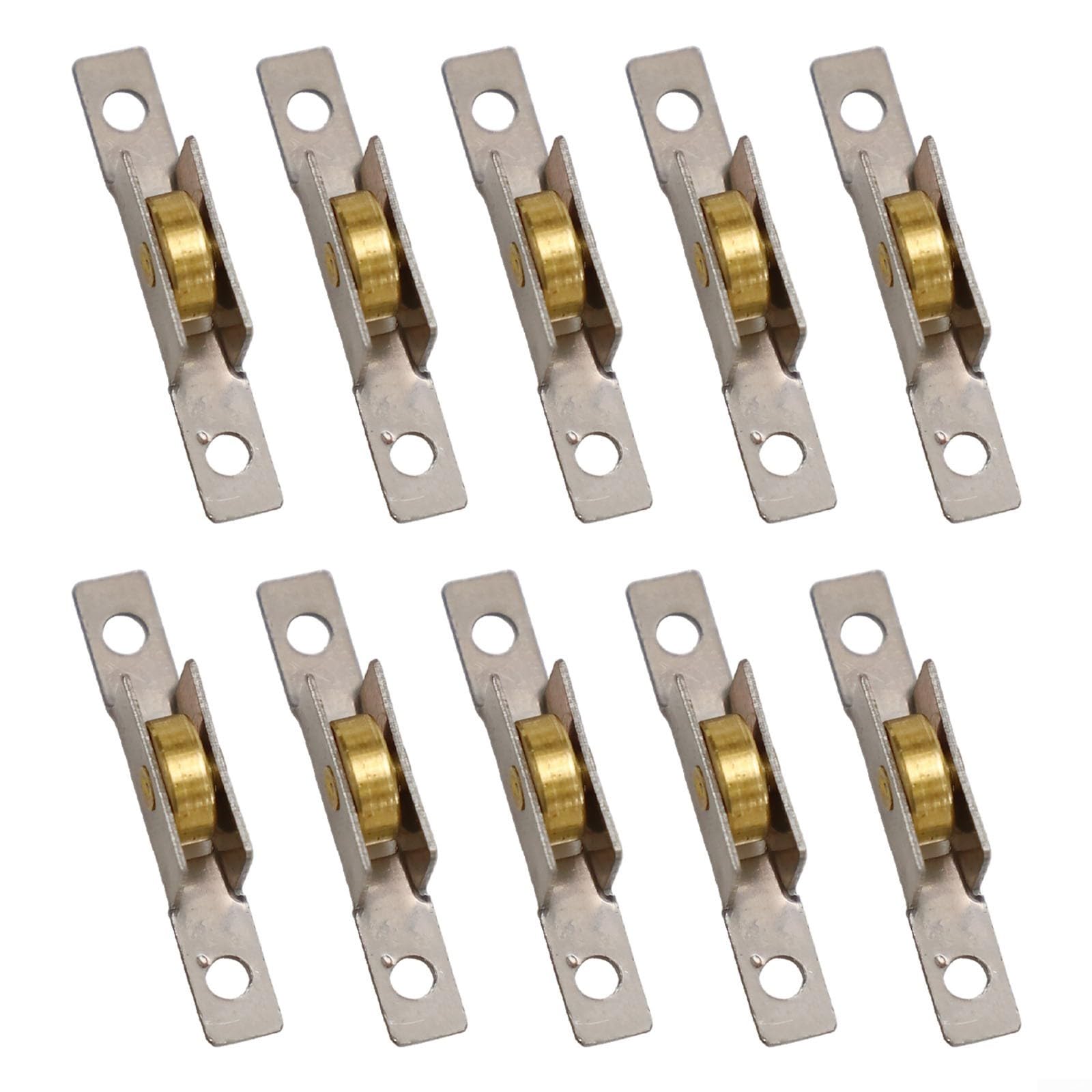 Stainless Steel Pulley Roller for Glass Sliding Doors, Aluminum, and Shower Doors — Rust Resistant, Silent Operation, Heavy Duty, 10-Pack(B)