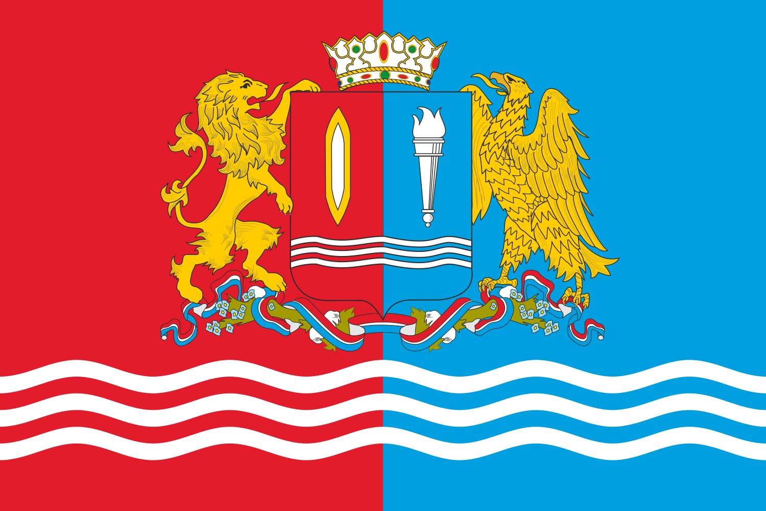 Drapeau XL Oblast d Ivanovo 2.16m² idéal pour pavoiser vos événements extérieurs