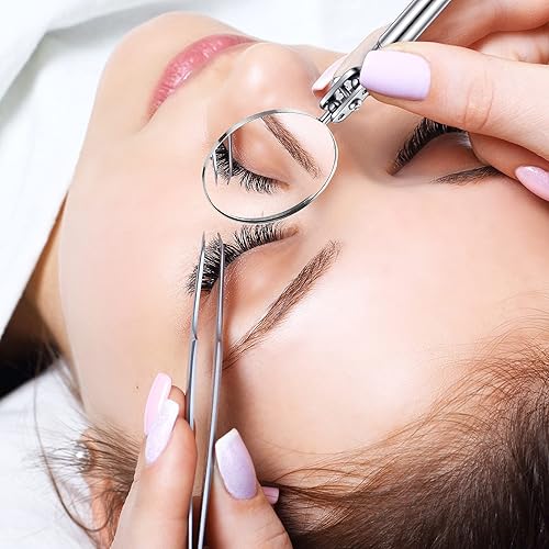 Miniatura 13 de Juego de 5 espejos de inspección telescópicos, espejo redondo de acero inoxidable, rotación 360, herramienta de inspección ajustable con mango largo