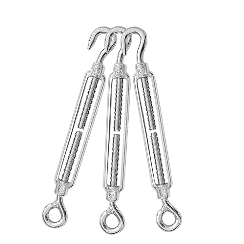 Miniatura 105 de Tensor de ojo y ojo M6, tensor de acero inoxidable 304 resistente tensión de cuerda de alambre 5 PC