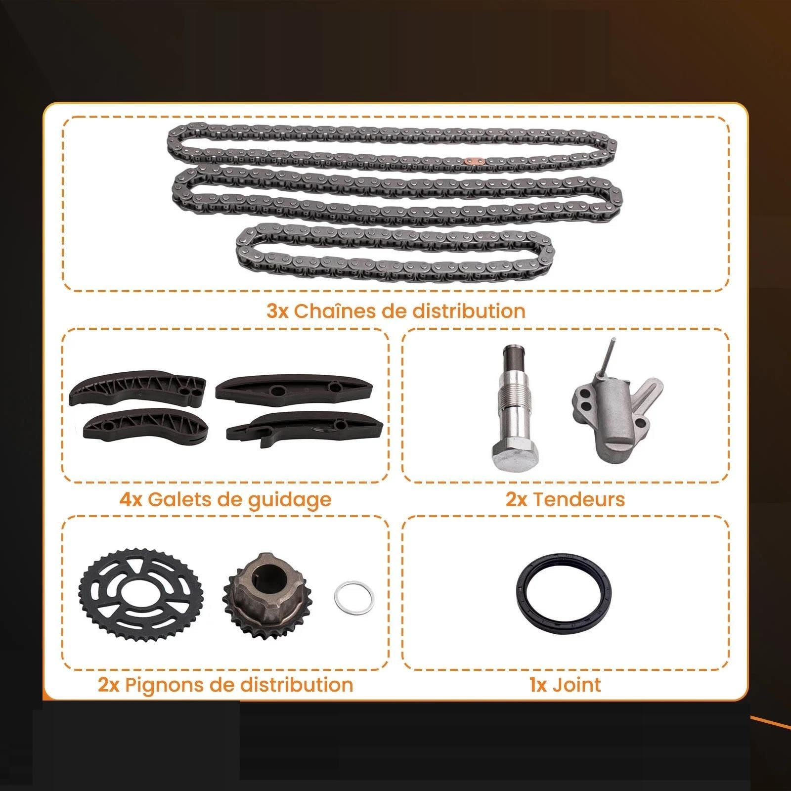 Kit De Cadena Distribución Del Motor Para Serie 3 N47 E90 E91 F31 320d 316d 318d 13528572504 11318506652 Piñón cadena