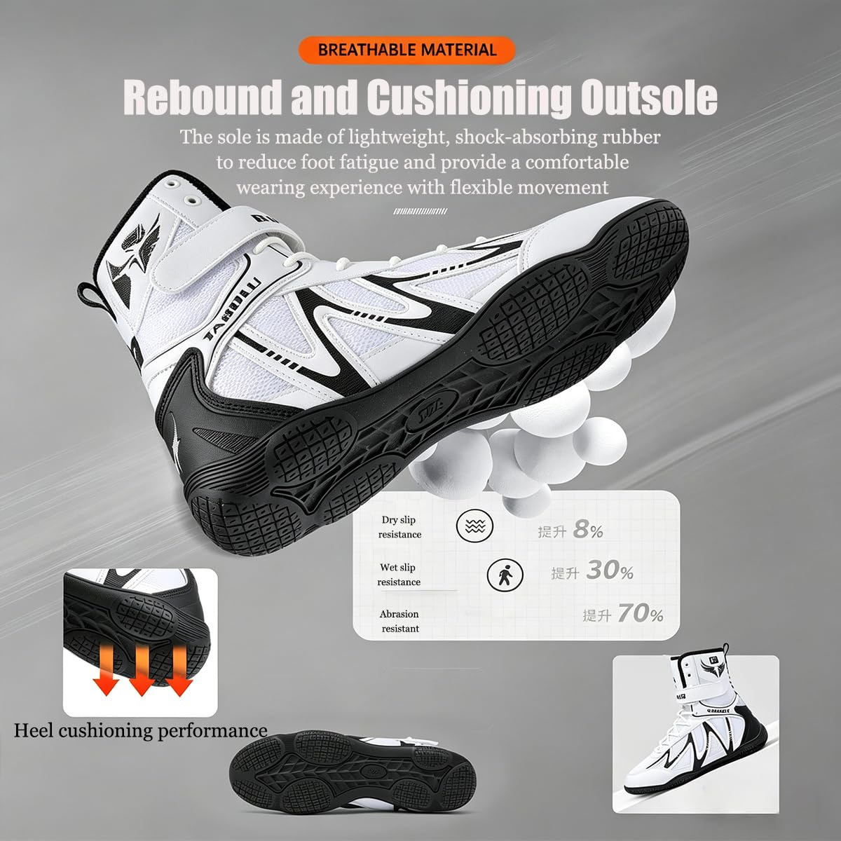 Zapatillas De Boxeo para Hombre Zapatos de Deportivas Artes Marciales Transpirables Antideslizantes Botas De Fitness Interiores para Lucha Libre Sentadillas
