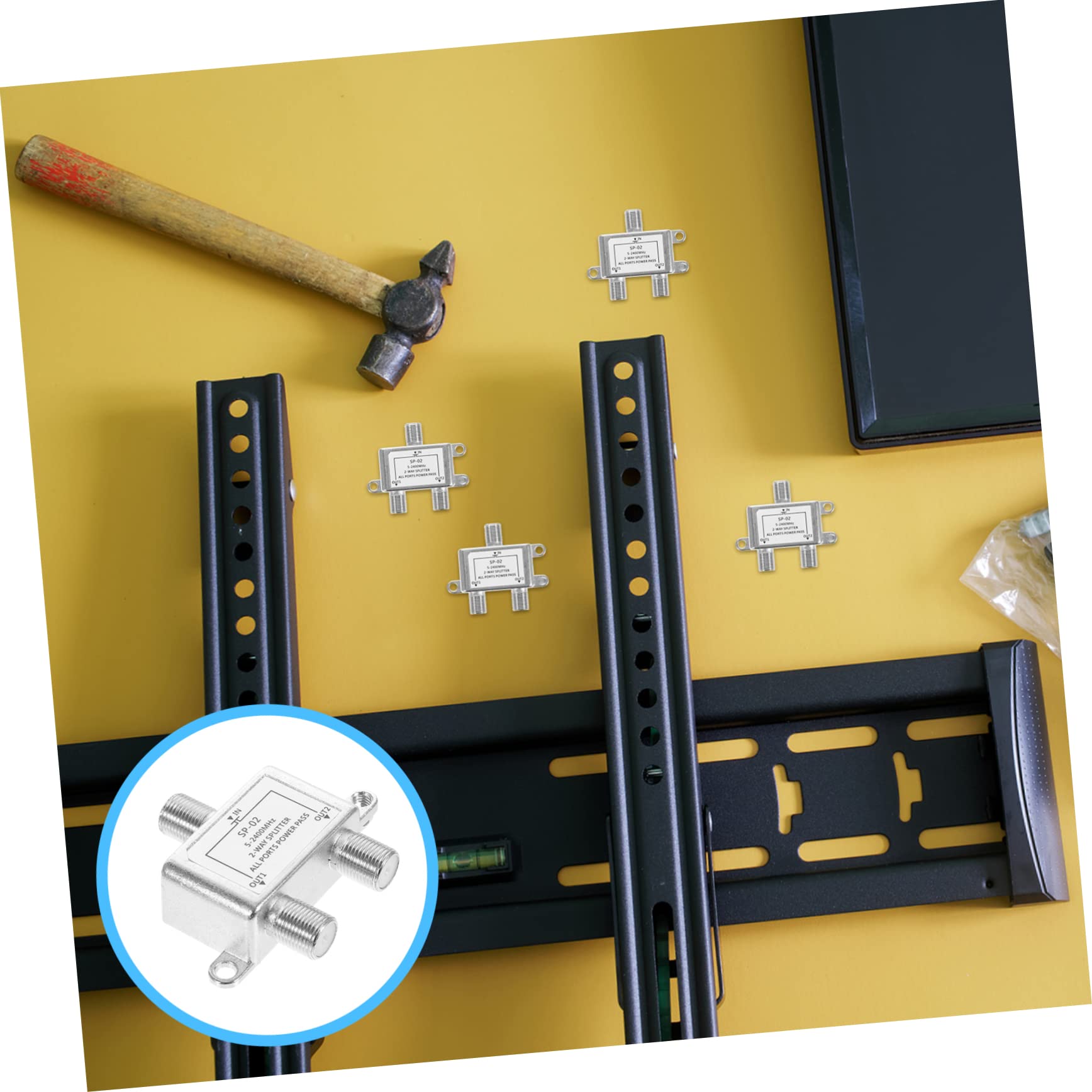 KONTONTY Cable Splitter Coax Splitter for Tv for High-Speed and Cable Tv Compatible and Systems Easy Installation Design